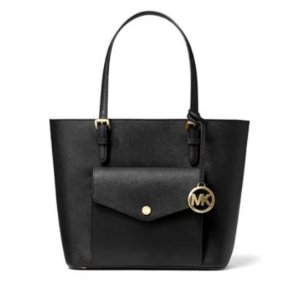 Michael Michael Kors Jet Set Multifunction Pocket Tote Large, Black handbag